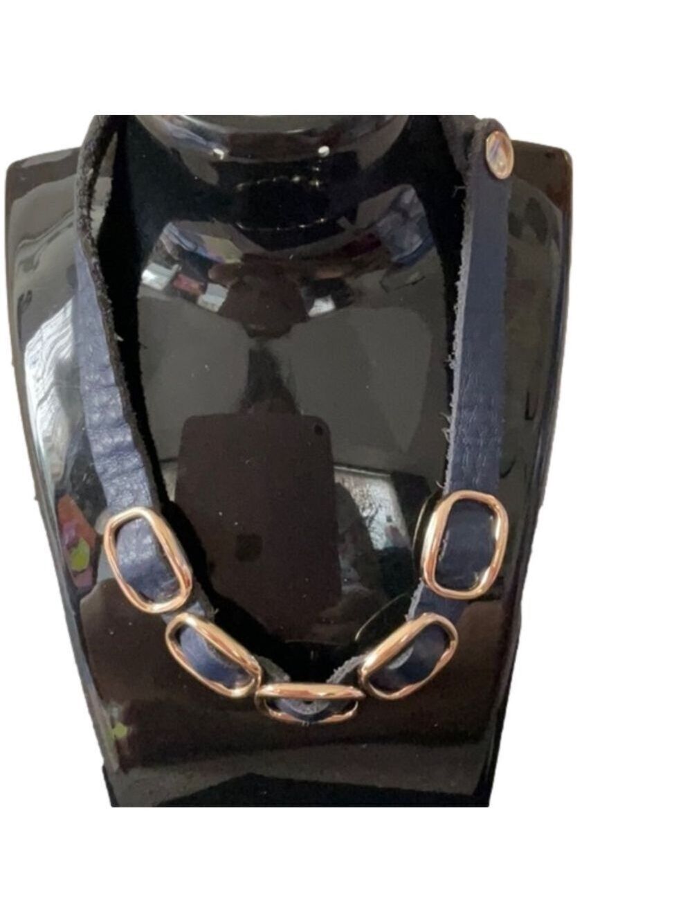 Vintage Leather and Chain Necklace